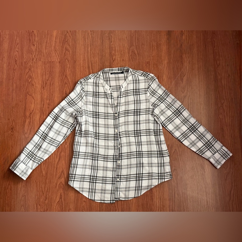 Calvin Klein Jeans Black & White Plaid Button-Up Shirt